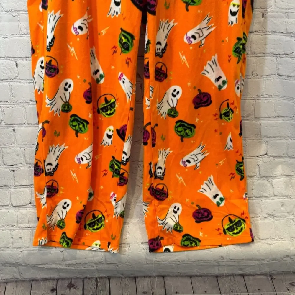 Target Hyde & EEK Fleece Orange Halloween Pajama Pants - Picture 3 of 4